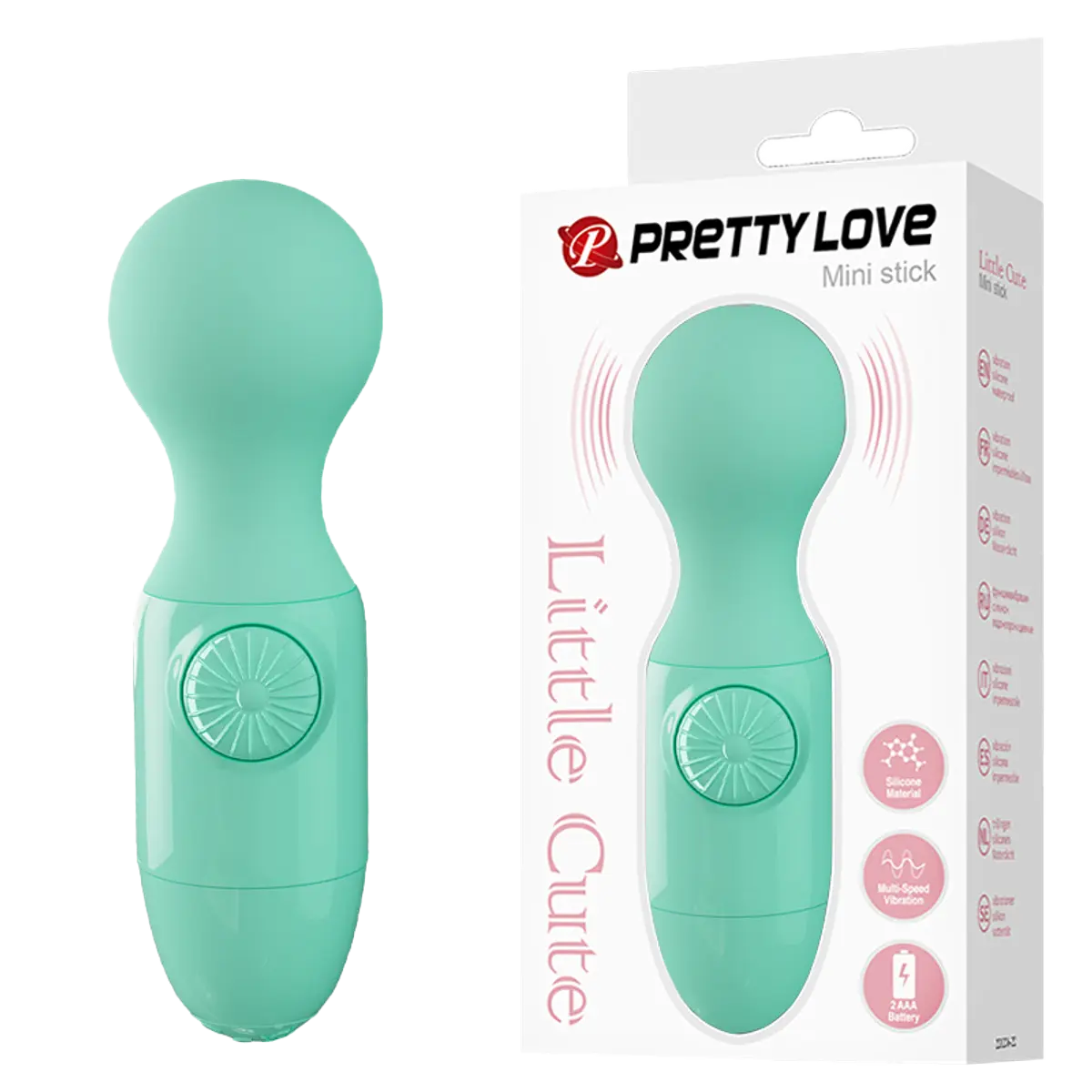 Vibrador externo mini stick celeste
