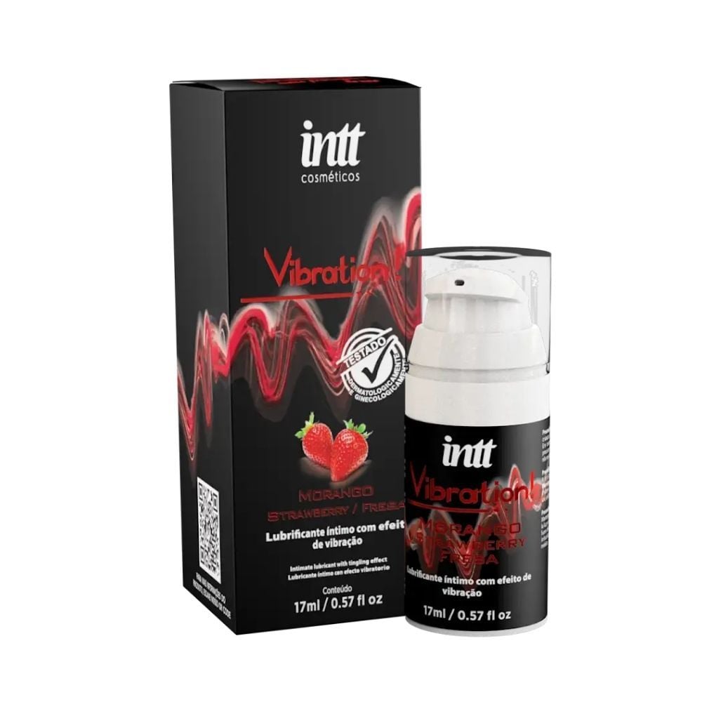Lubricante femenino efecto vibracion morango