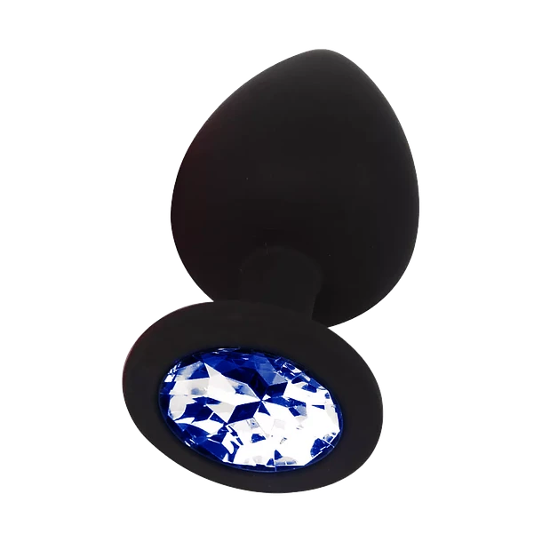 Plug anal silicona joya azul L