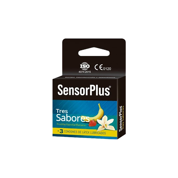 Preservativo Sensor Plus - Tres sabores