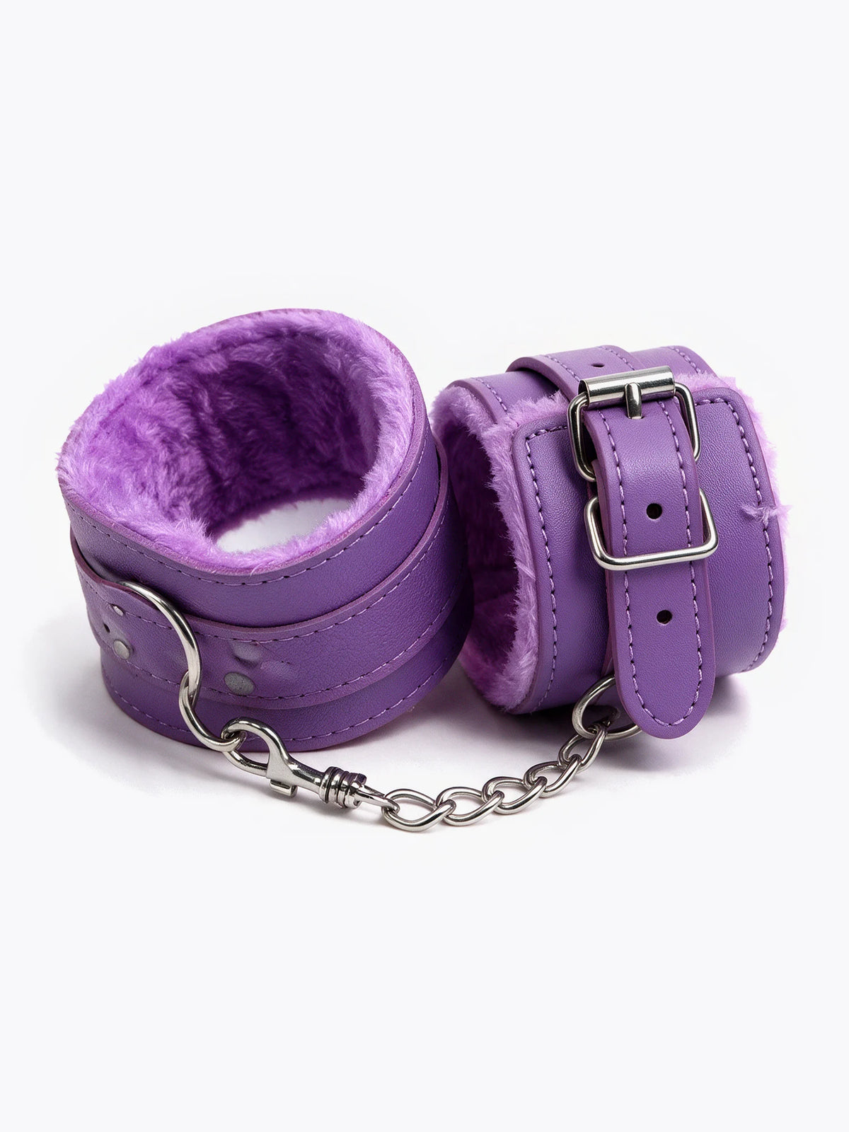 Esposas eco cuero con felpa MORADO