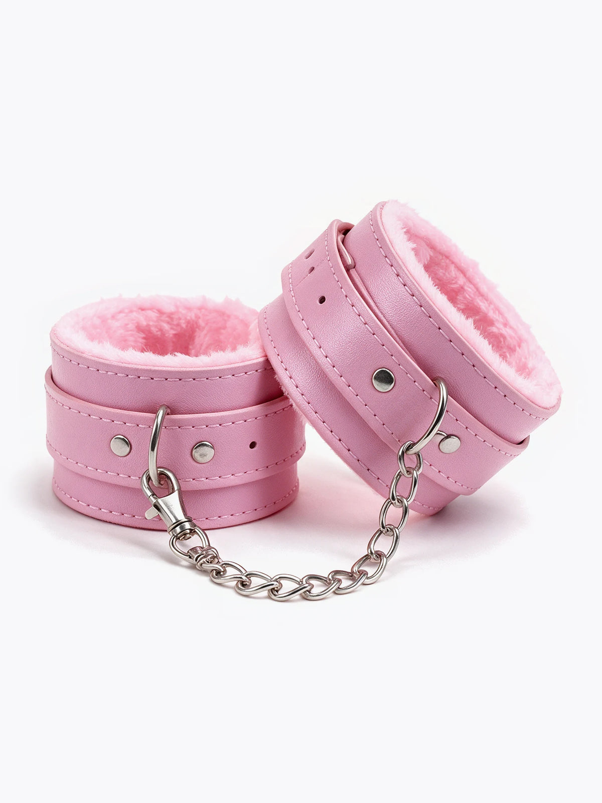 Esposas eco cuero con felpa Rosado
