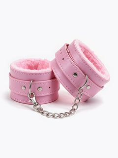 Esposas eco cuero con felpa Rosado
